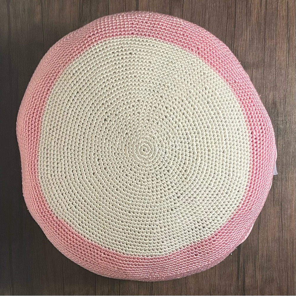 🏡 Hand-Crocheted Accent Pillow Cover | Textured Artisan Decor | 18” Throw Pillow